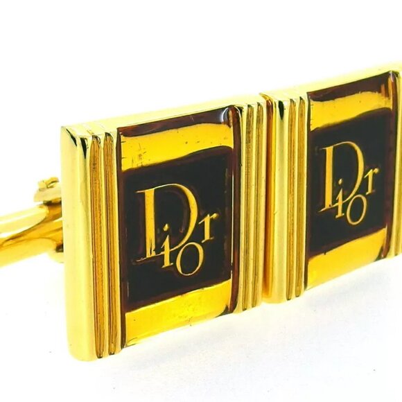 DIOR Cufflogo Gold Plated Authentic - Picture 3 of 8